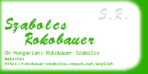 szabolcs rokobauer business card